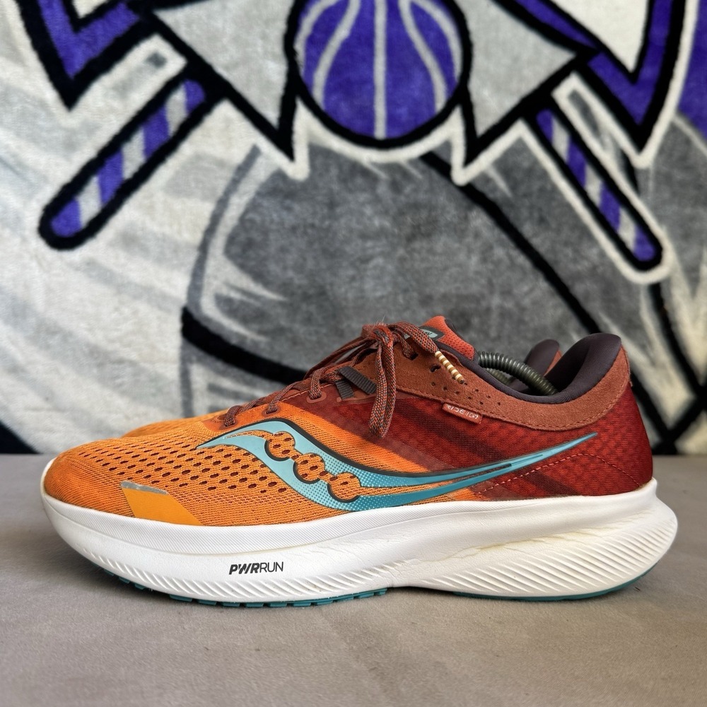 Size 10 - Saucony Ride 16 Men's Marigold Lava‎ Running Sneakers Shoes S20830-25